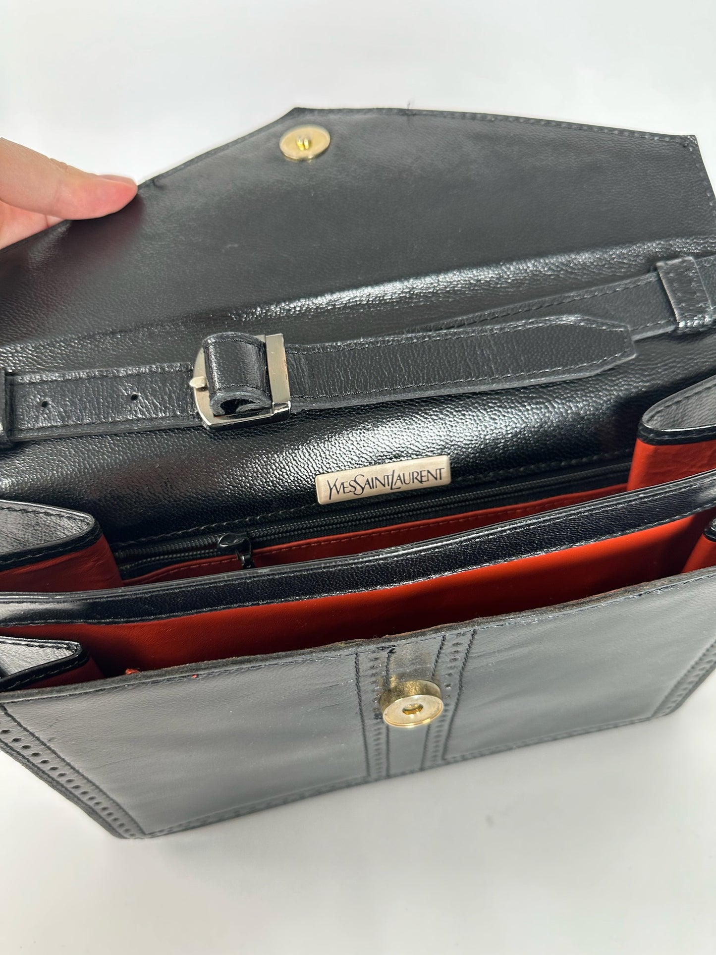 Vintage Yves Saint Laurent Leather Bag Black