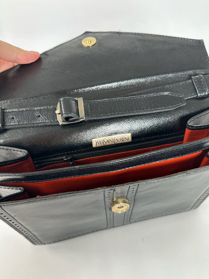 Vintage Yves Saint Laurent Leather Bag Black