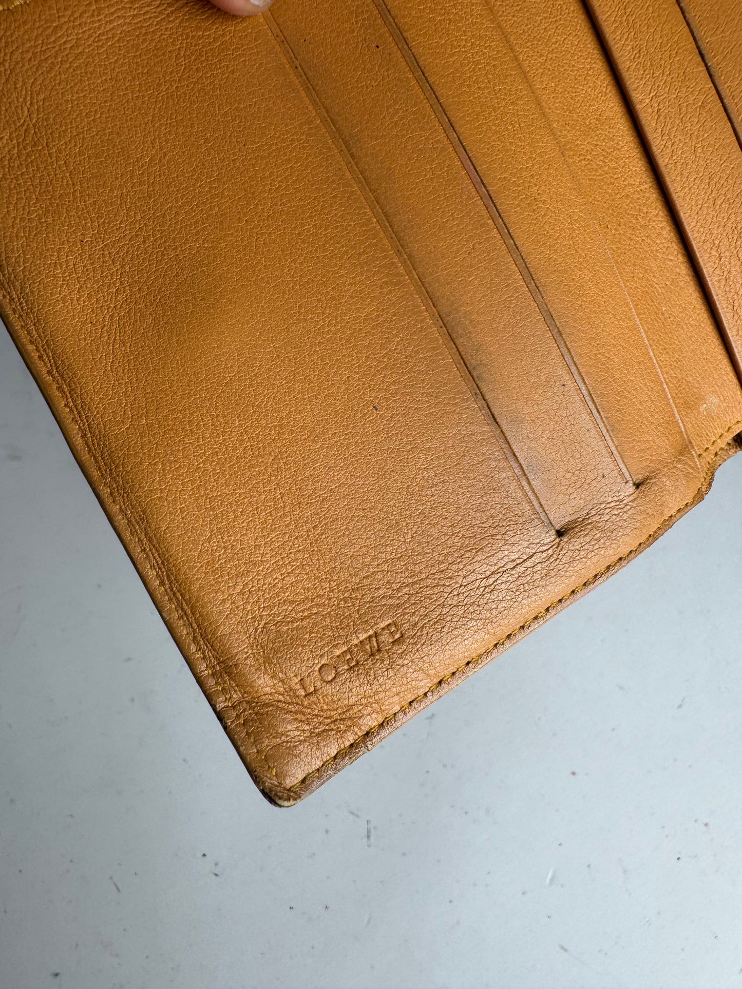 Vintage Loewe Madrid Leather Wallet yellow