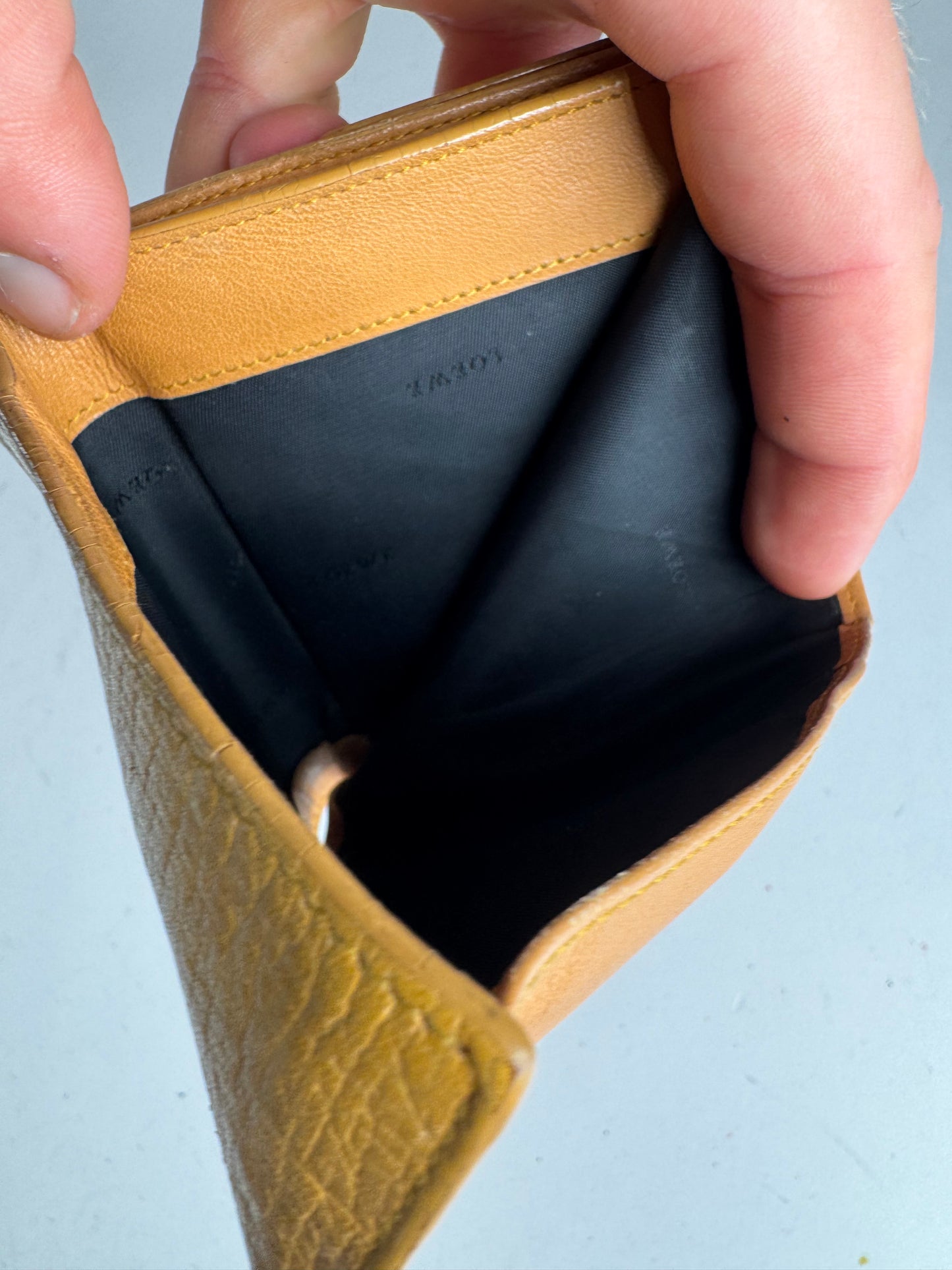 Vintage Loewe Madrid Leather Wallet yellow