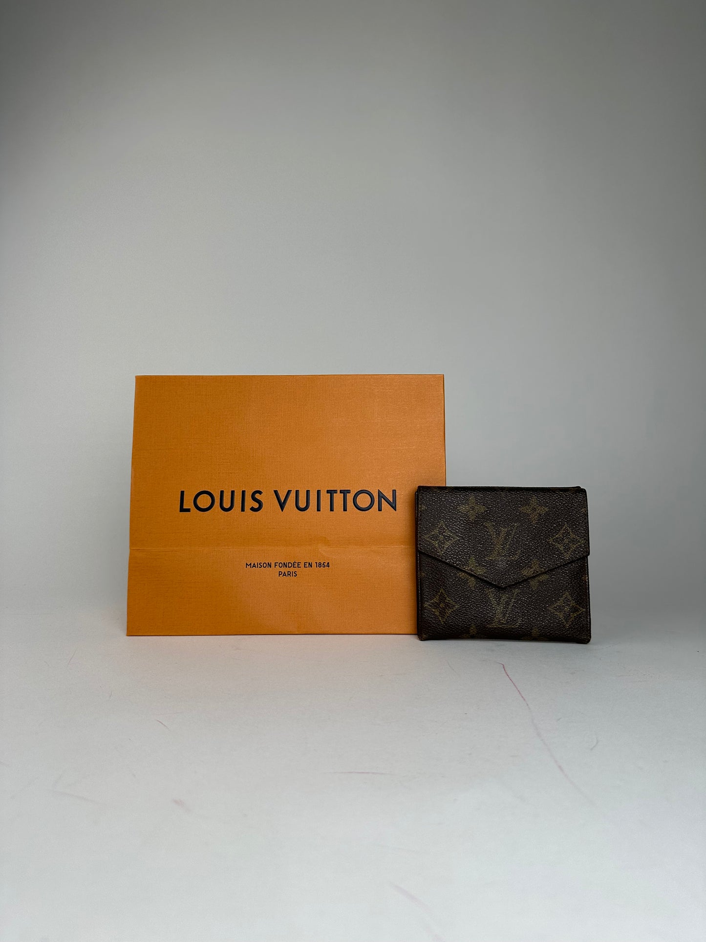Vintage Louis Vuitton Monogram Leather Wallet Brown