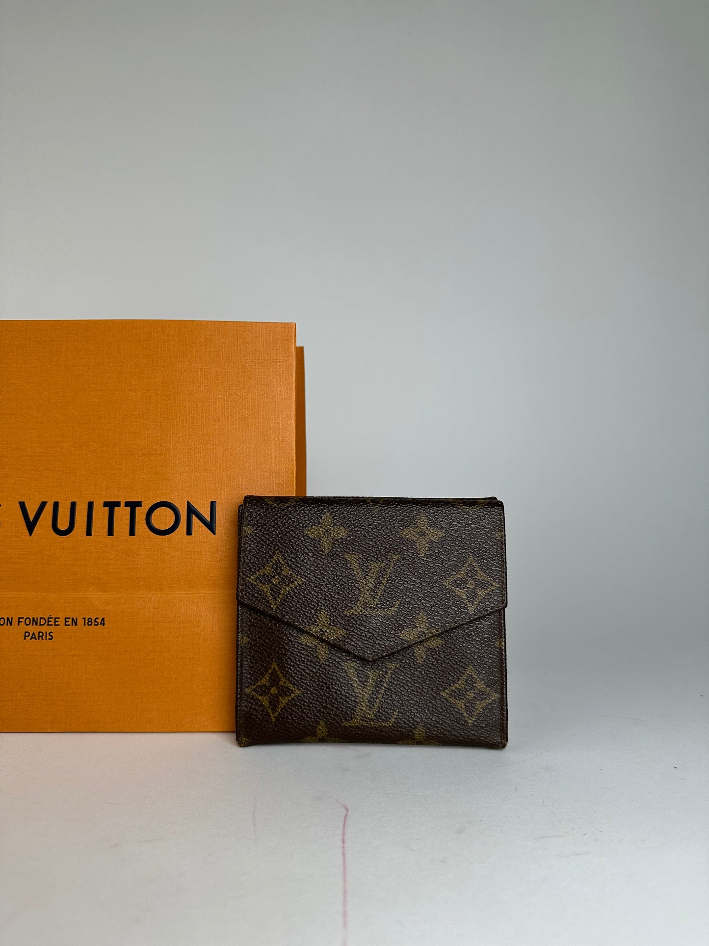 Vintage Louis Vuitton Monogram Leather Wallet Brown