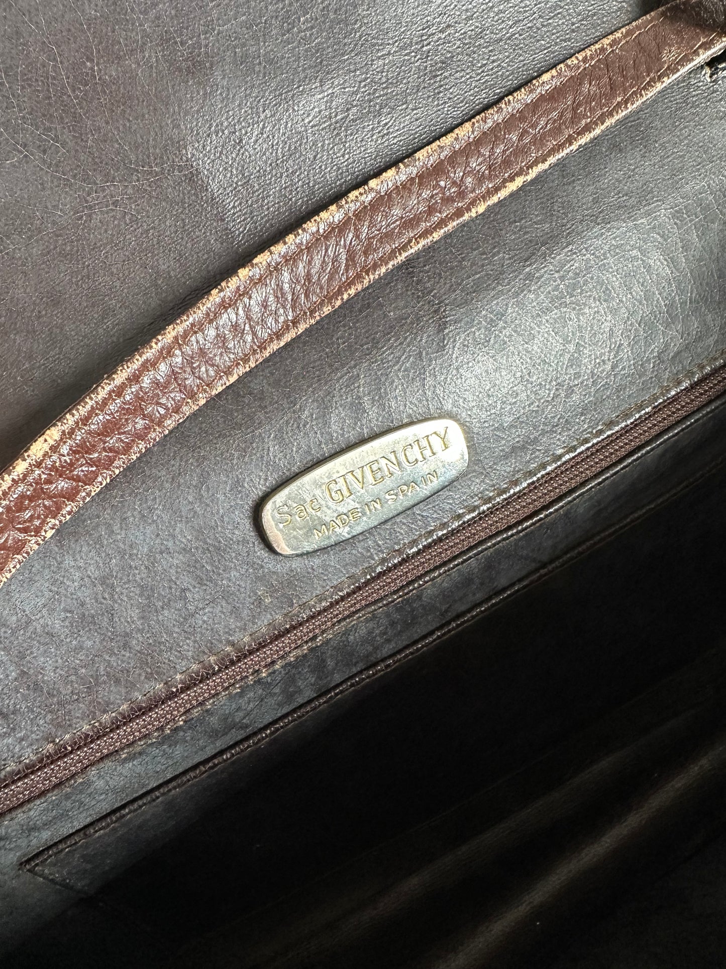 Vintage Givenchy Monogram Leather Multiway Vag Grey Brown