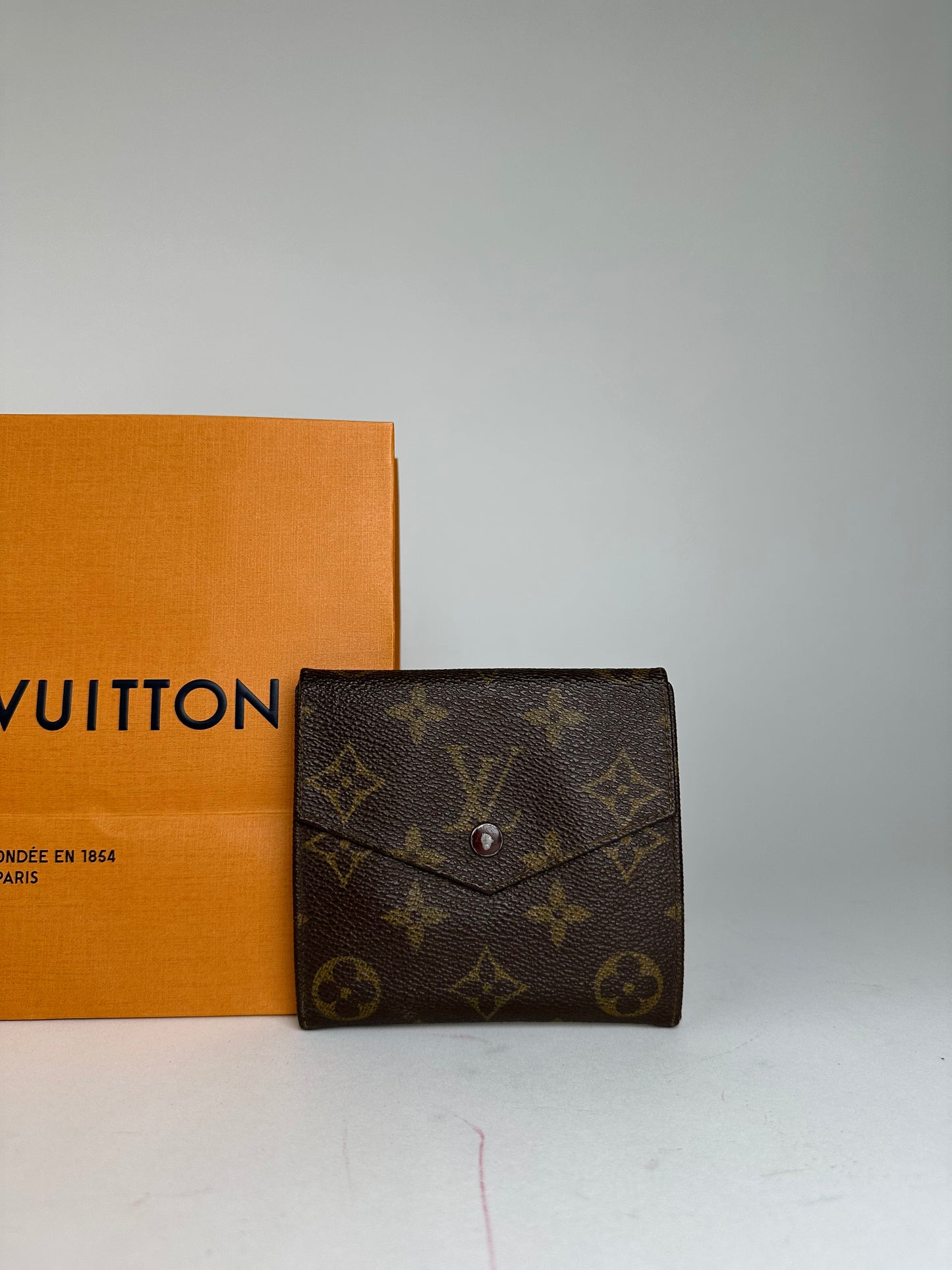 Vintage Louis Vuitton Monogram Leather Wallet Brown
