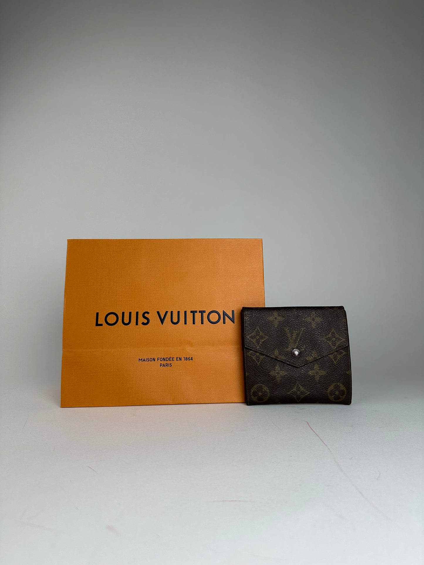 Vintage Louis Vuitton Monogram Leather Wallet Brown