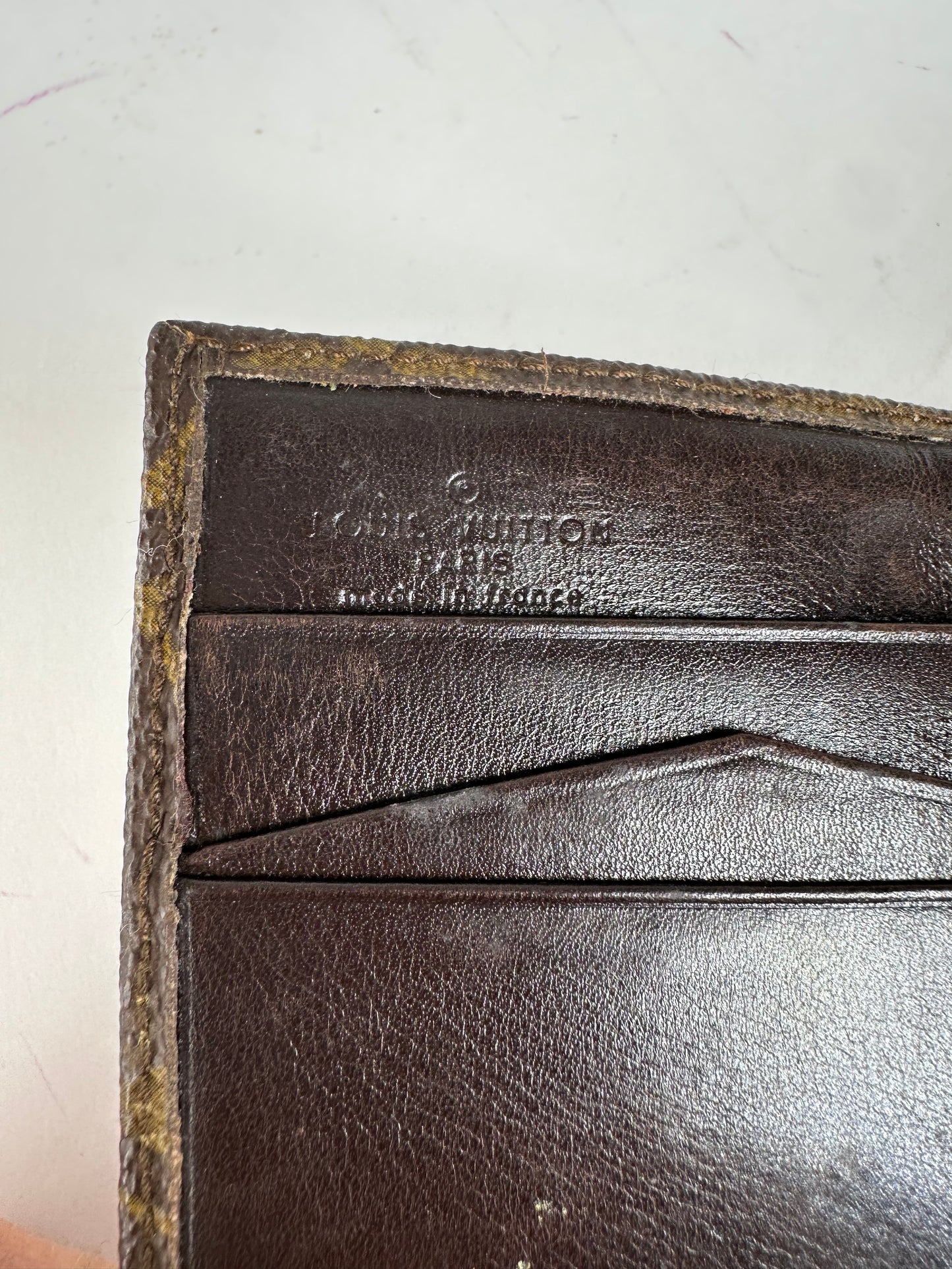 Vintage Louis Vuitton Monogram Leather Wallet Brown