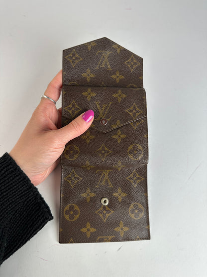 Vintage Louis Vuitton Monogram Leather Wallet Brown