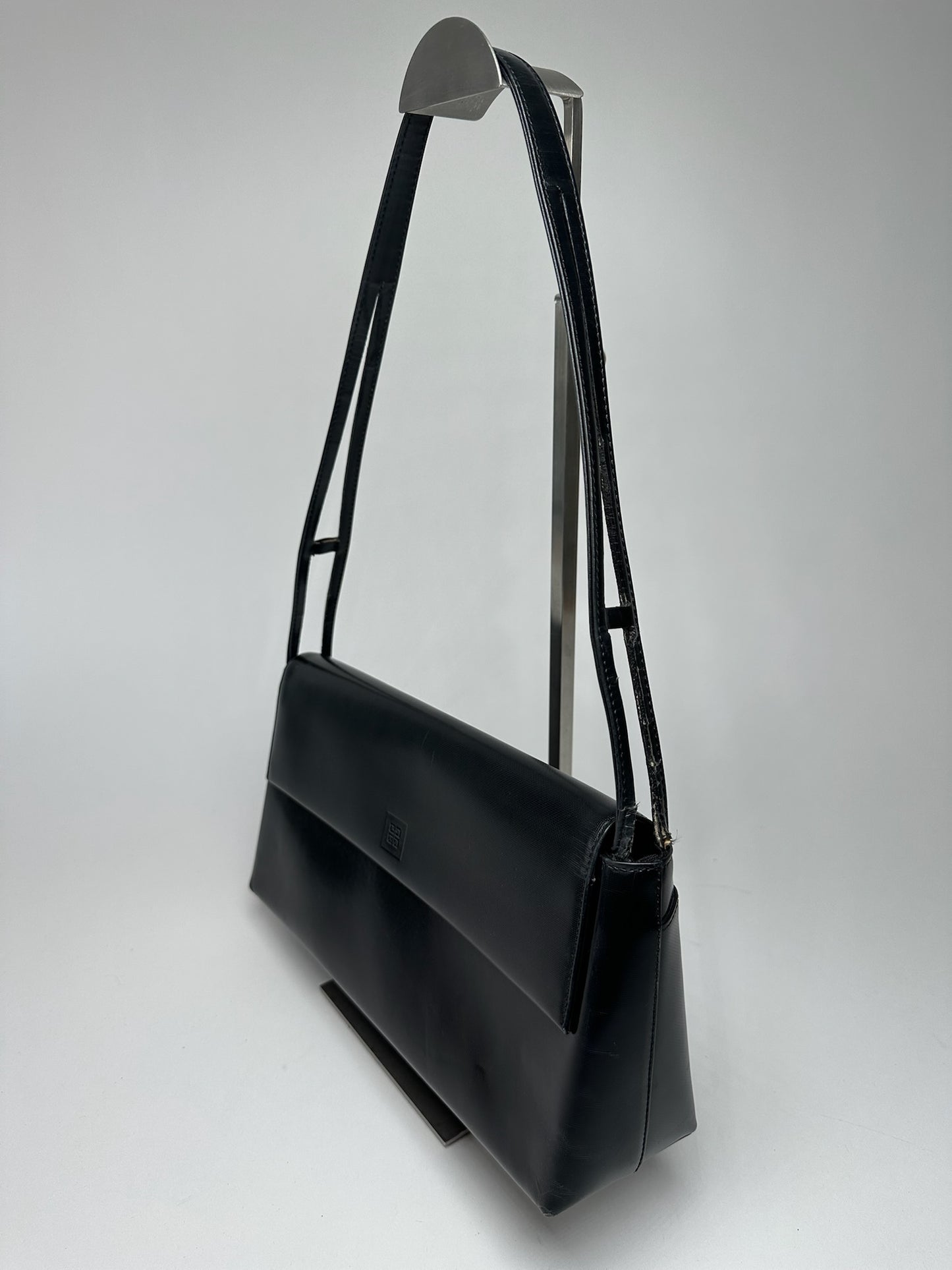 Vintage Givenchy Patent Leather 4G Bag Black