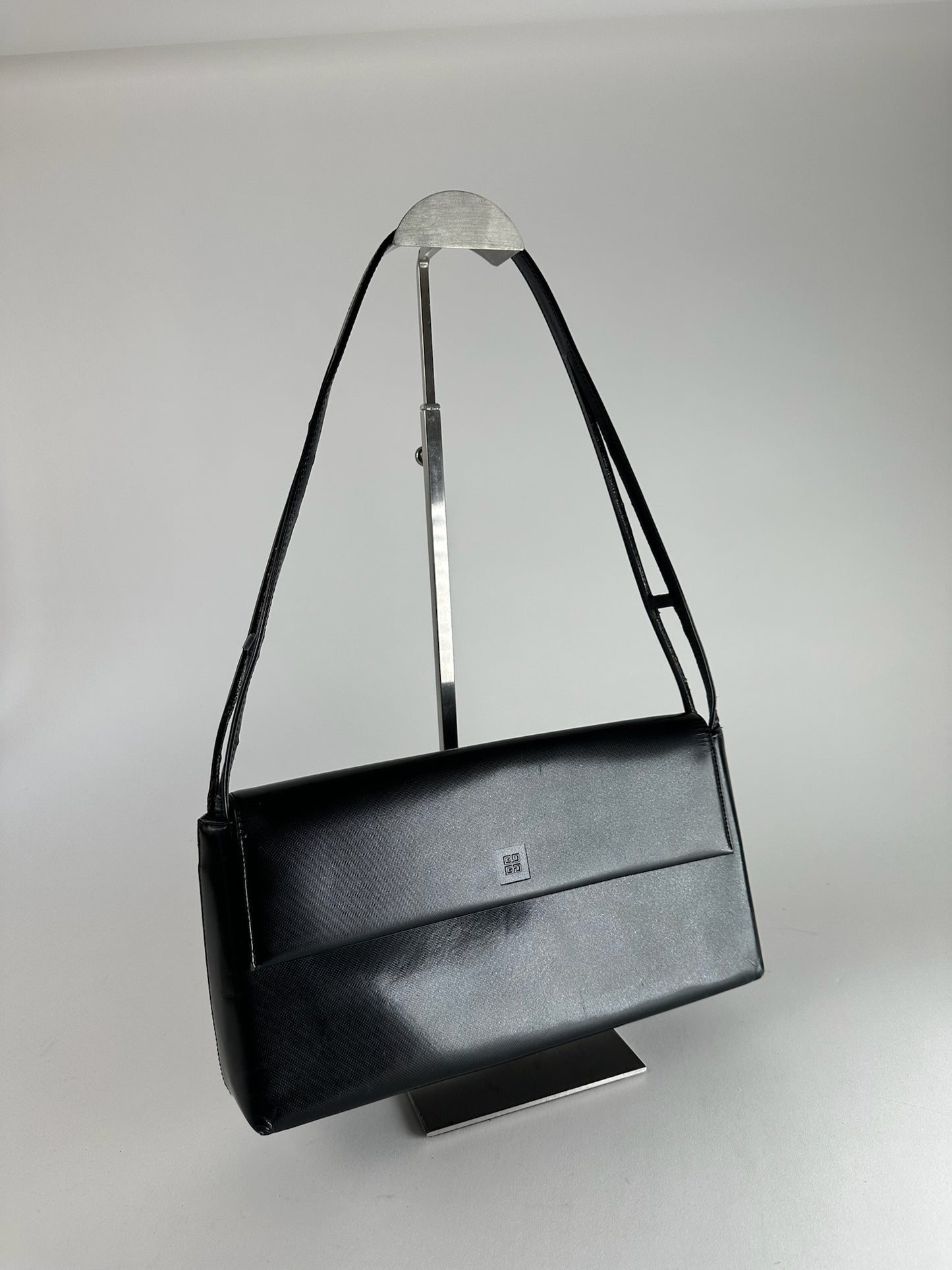 Vintage Givenchy Patent Leather 4G Bag Black