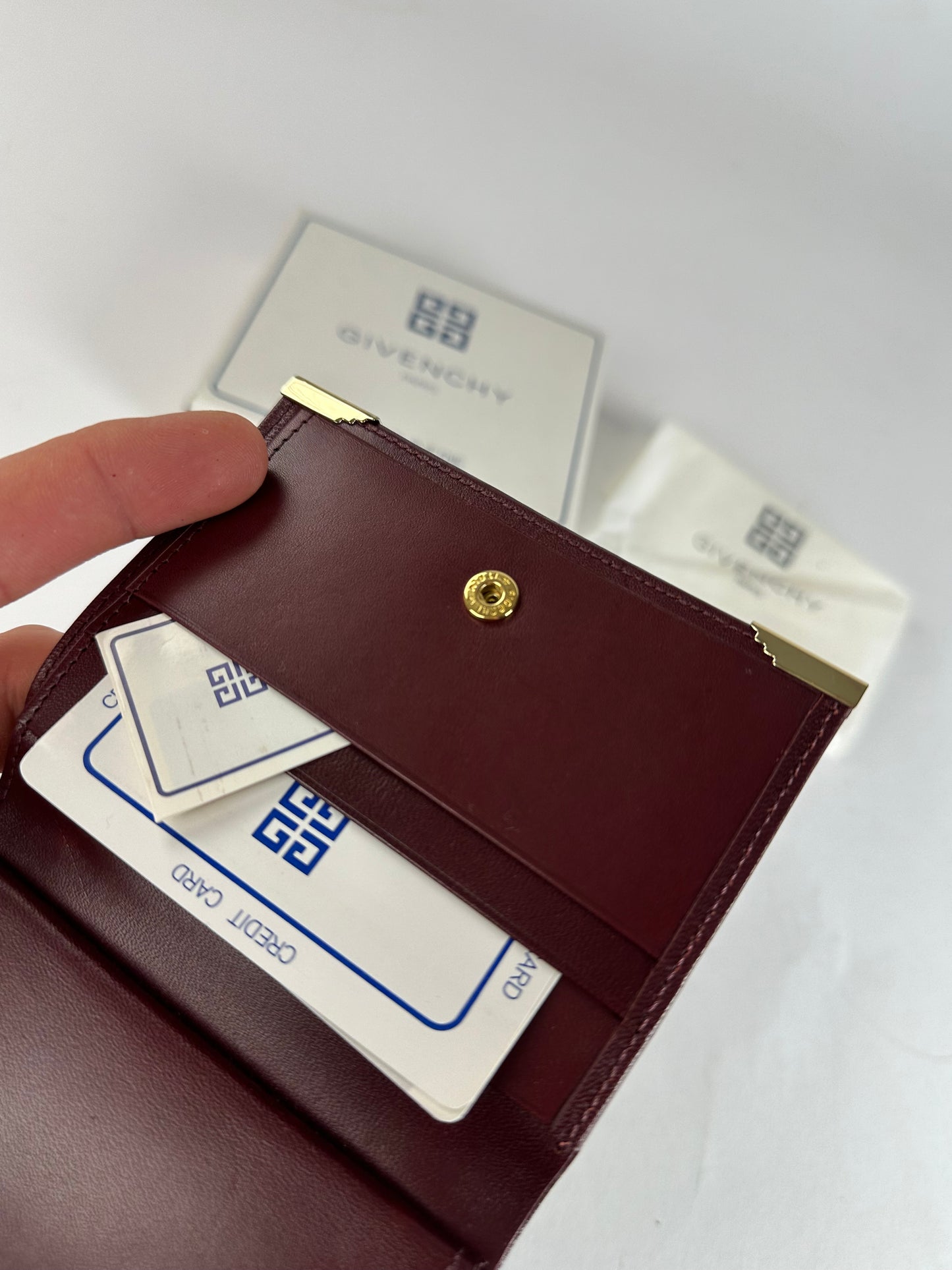 Vintage Givenchy Leather Wallet Purple