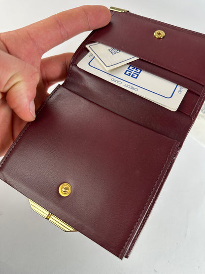 Vintage Givenchy Leather Wallet Purple