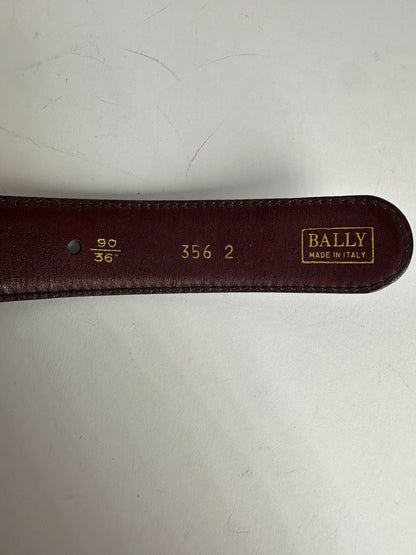 Vintage Bally Leather Belt Burgundy