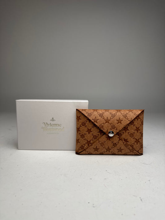 Vintage Vivienne Westwood Vegan Leather Monogram Card Holder Brown