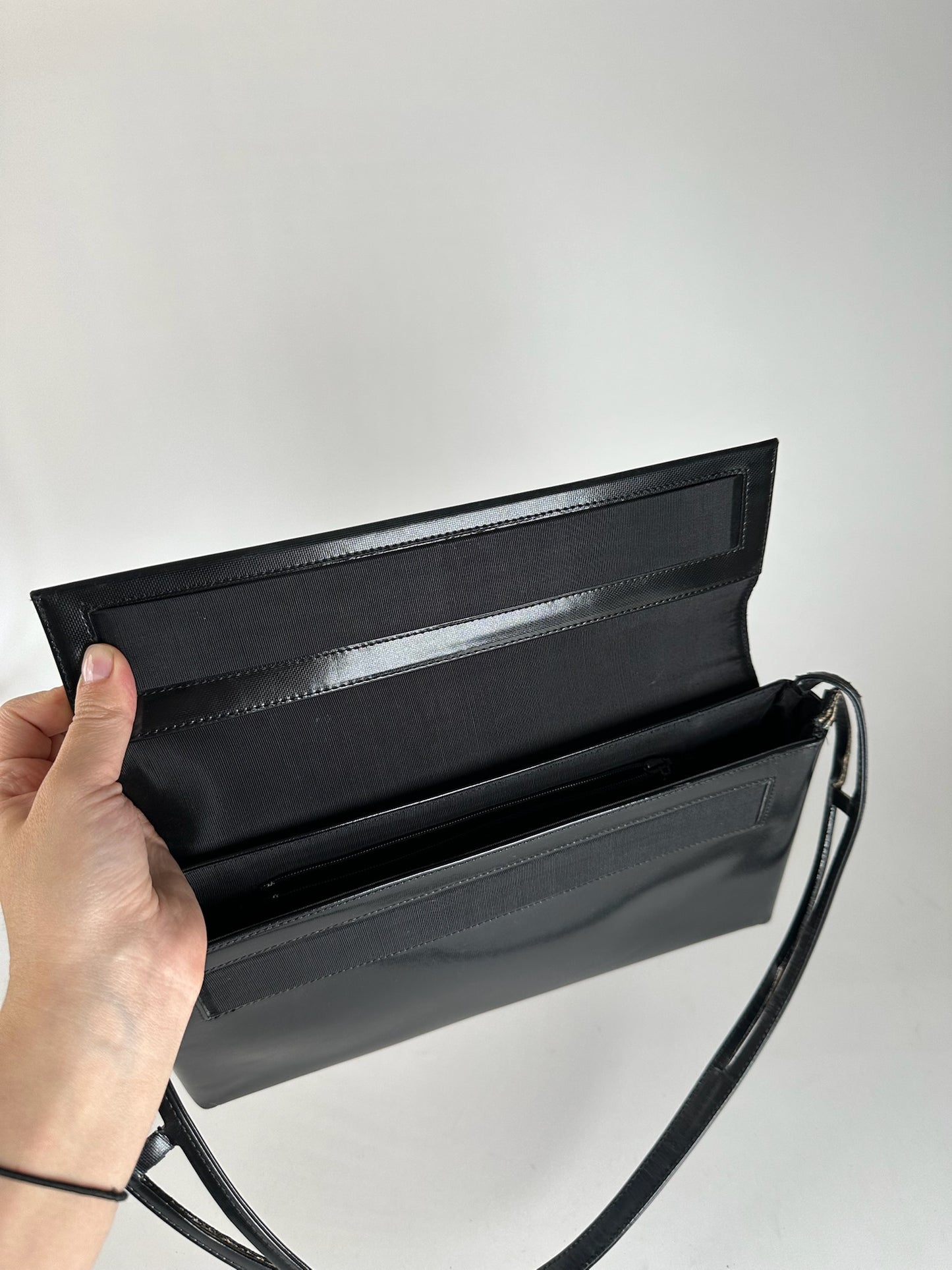 Vintage Givenchy Patent Leather 4G Bag Black