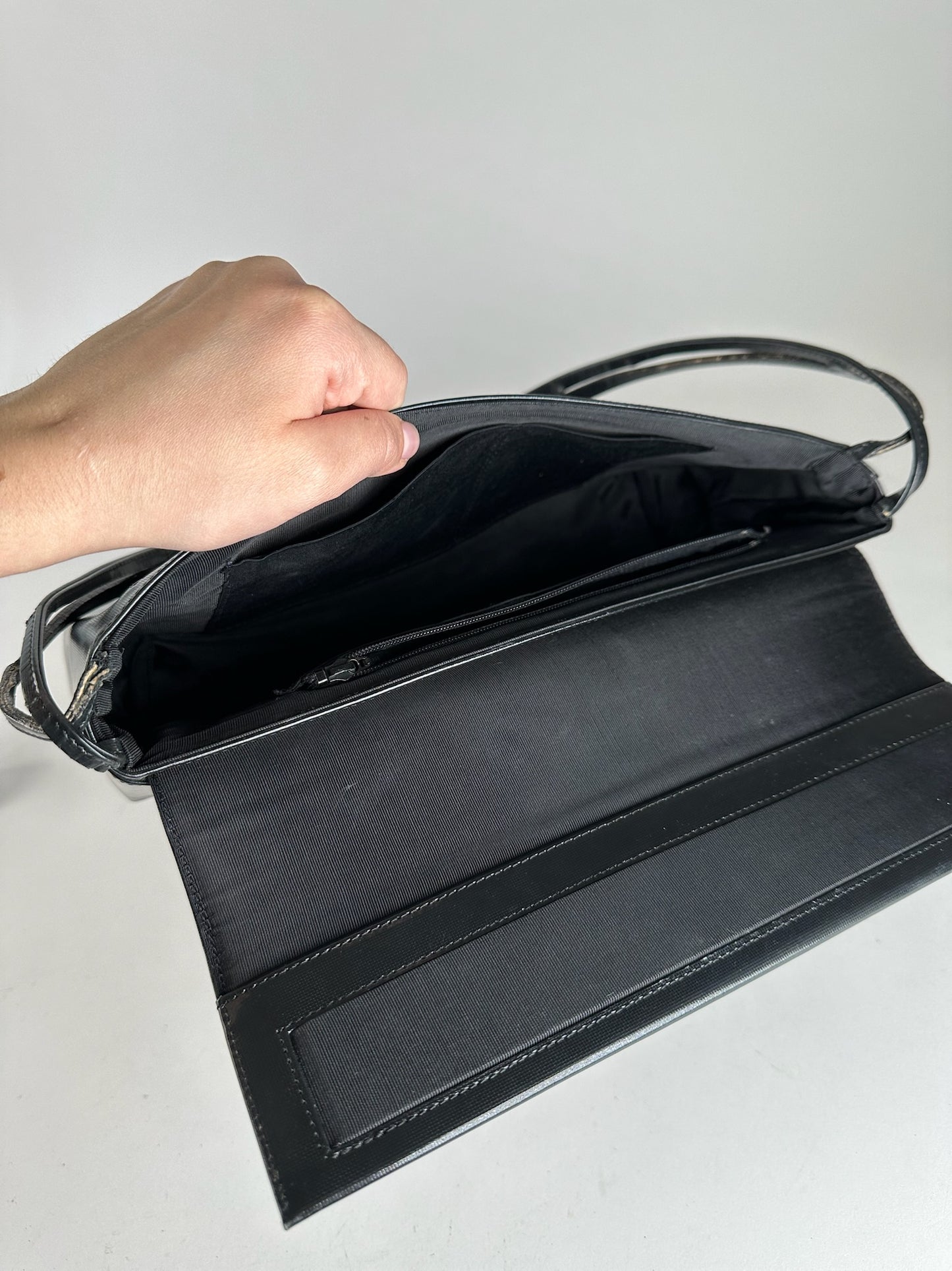 Vintage Givenchy Patent Leather 4G Bag Black