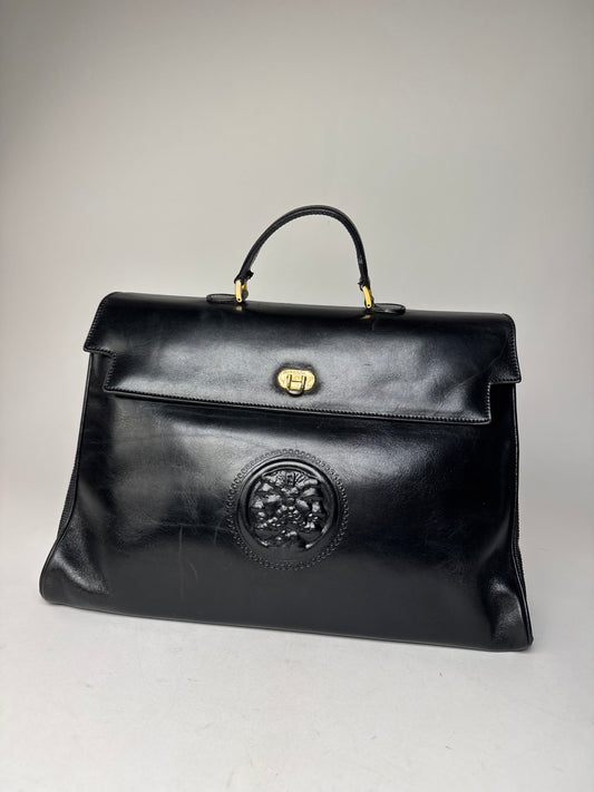 Vintage Fendi Leather Handbag Black