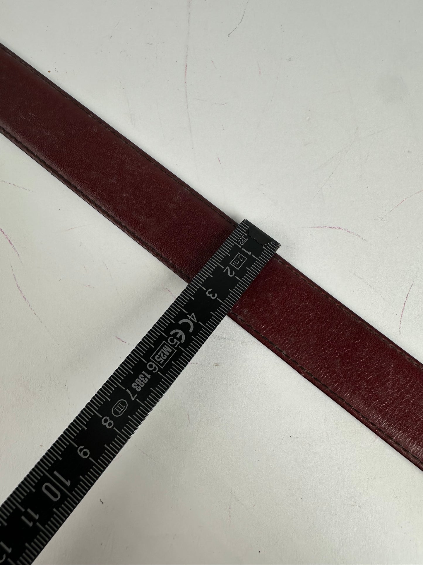 Vintage Bally Leather Belt Burgundy
