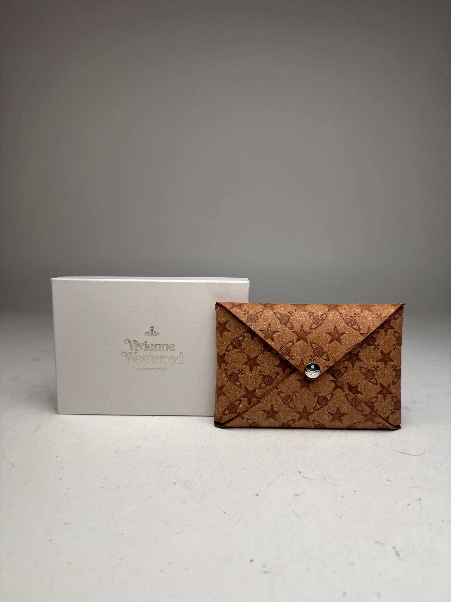 Vintage Vivienne Westwood Vegan Leather Monogram Card Holder Brown