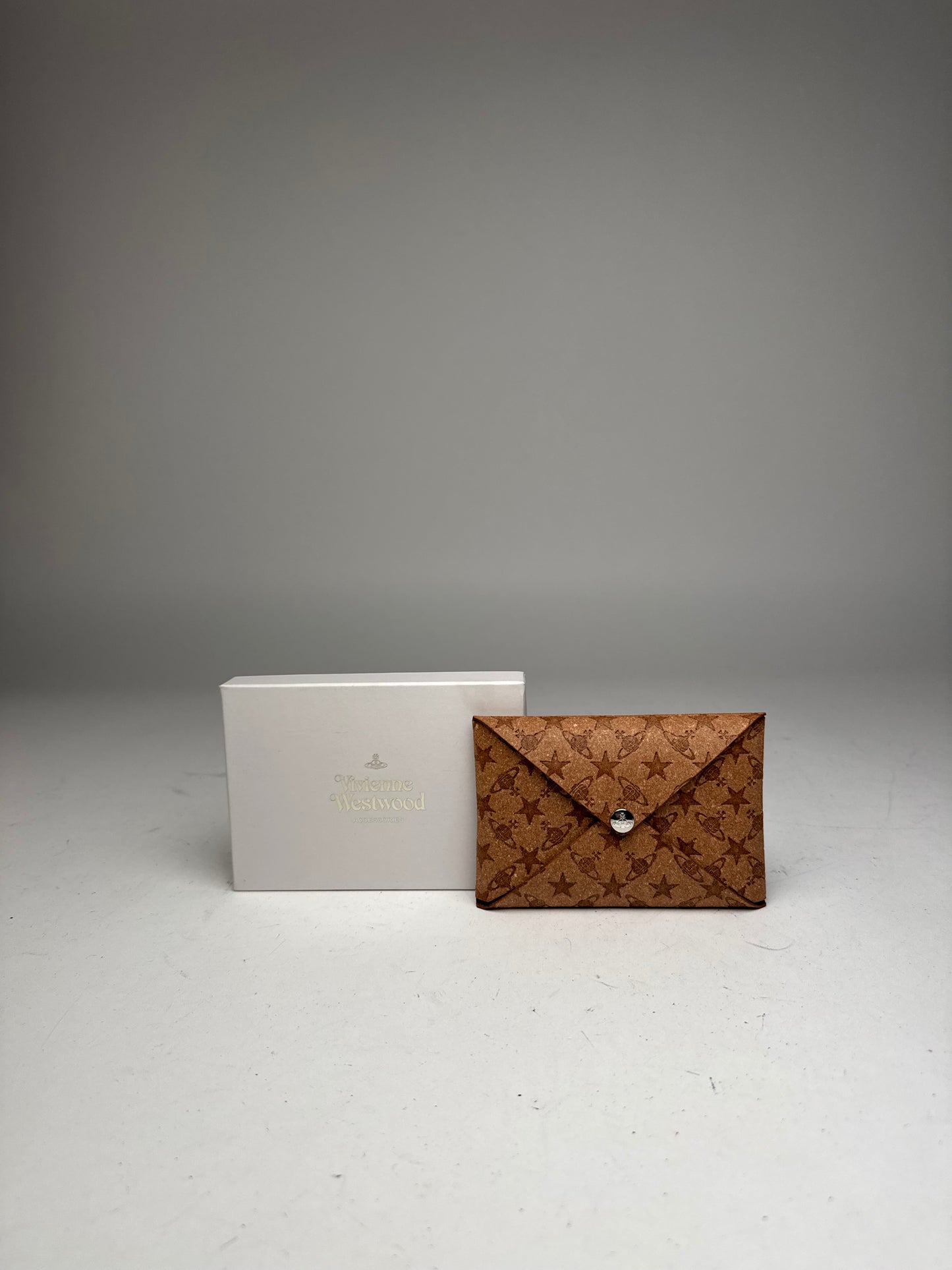 Vintage Vivienne Westwood Vegan Leather Monogram Card Holder Brown