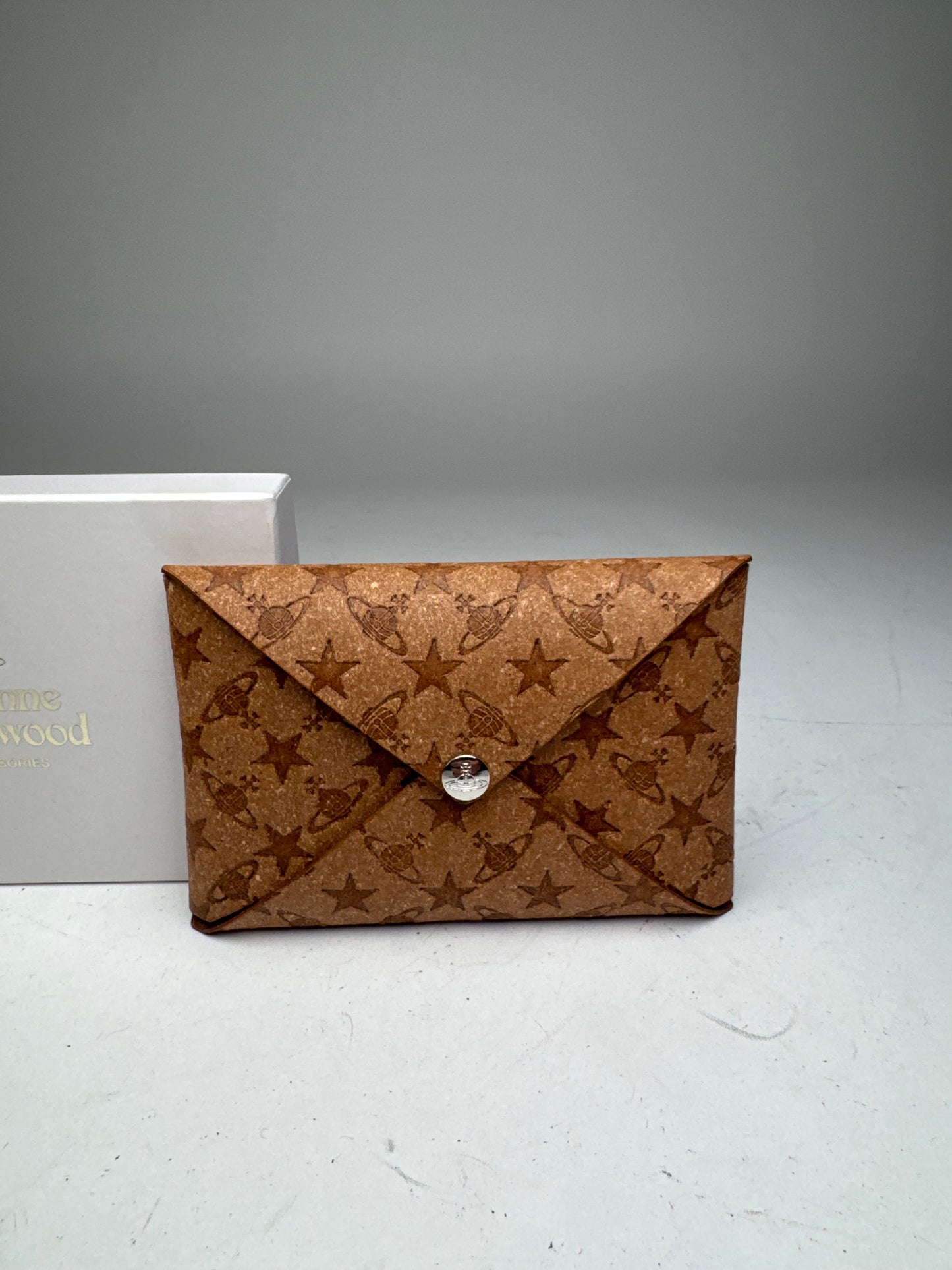 Vintage Vivienne Westwood Vegan Leather Monogram Card Holder Brown