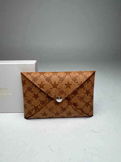 Vintage Vivienne Westwood Vegan Leather Monogram Card Holder Brown
