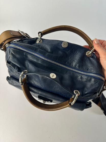 Vintage Marni Structured Top-Handle Bag Late 2000s Navy