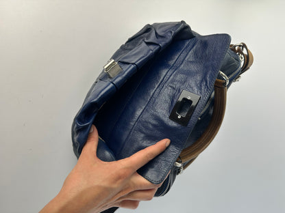 Vintage Marni Structured Top-Handle Bag Late 2000s Navy