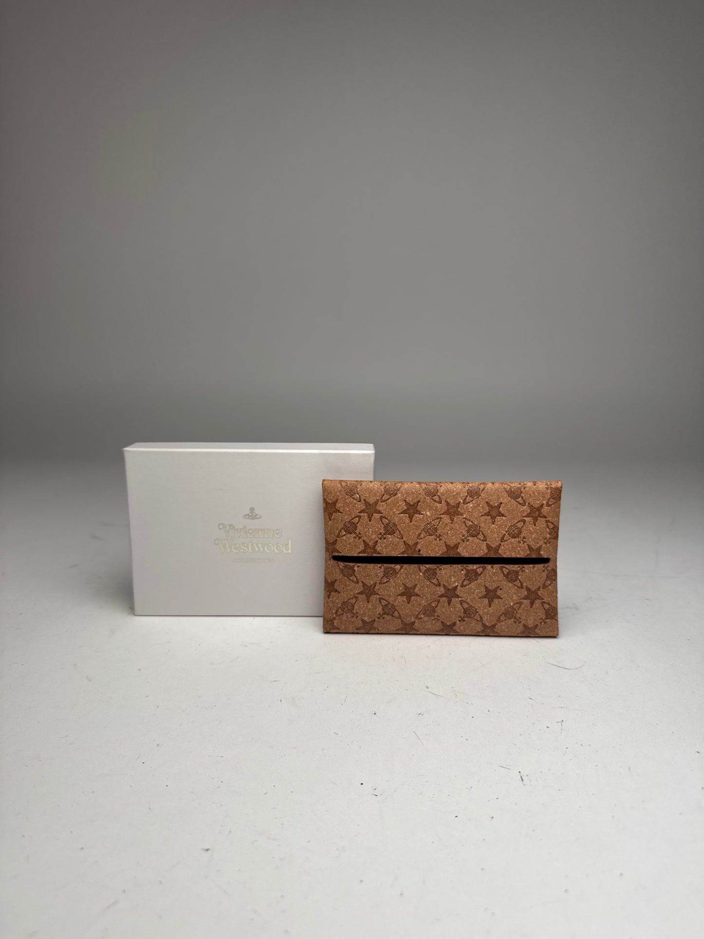 Vintage Vivienne Westwood Vegan Leather Monogram Card Holder Brown