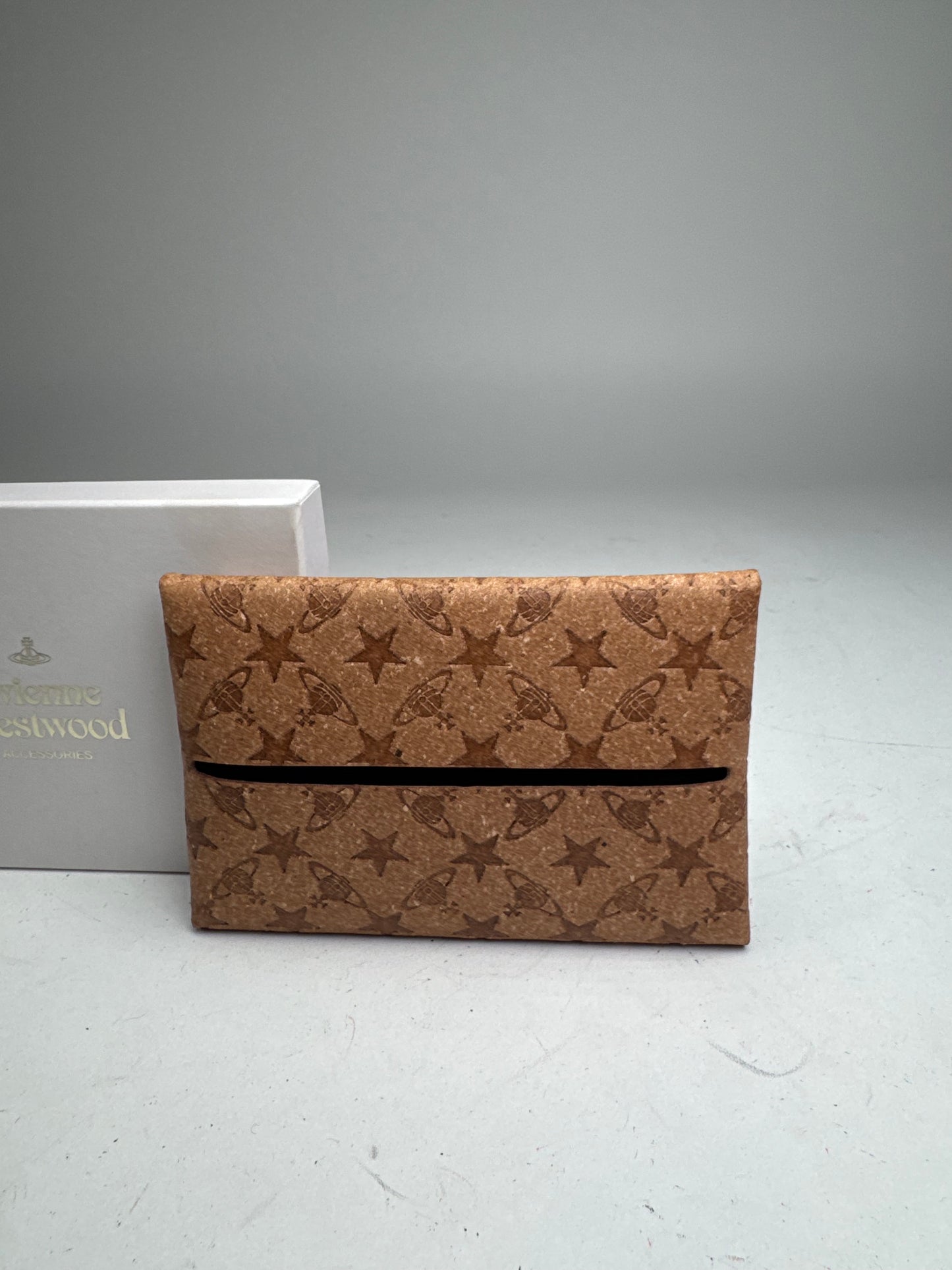 Vintage Vivienne Westwood Vegan Leather Monogram Card Holder Brown