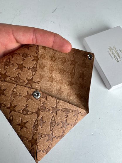Vintage Vivienne Westwood Vegan Leather Monogram Card Holder Brown