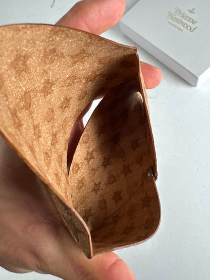 Vintage Vivienne Westwood Vegan Leather Monogram Card Holder Brown