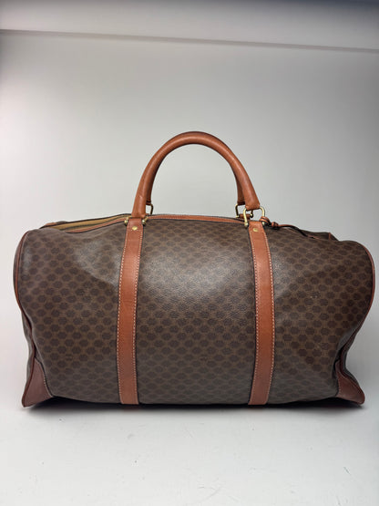 Sac Boston vintage en cuir Celine Paris Triomphe monogramme marron