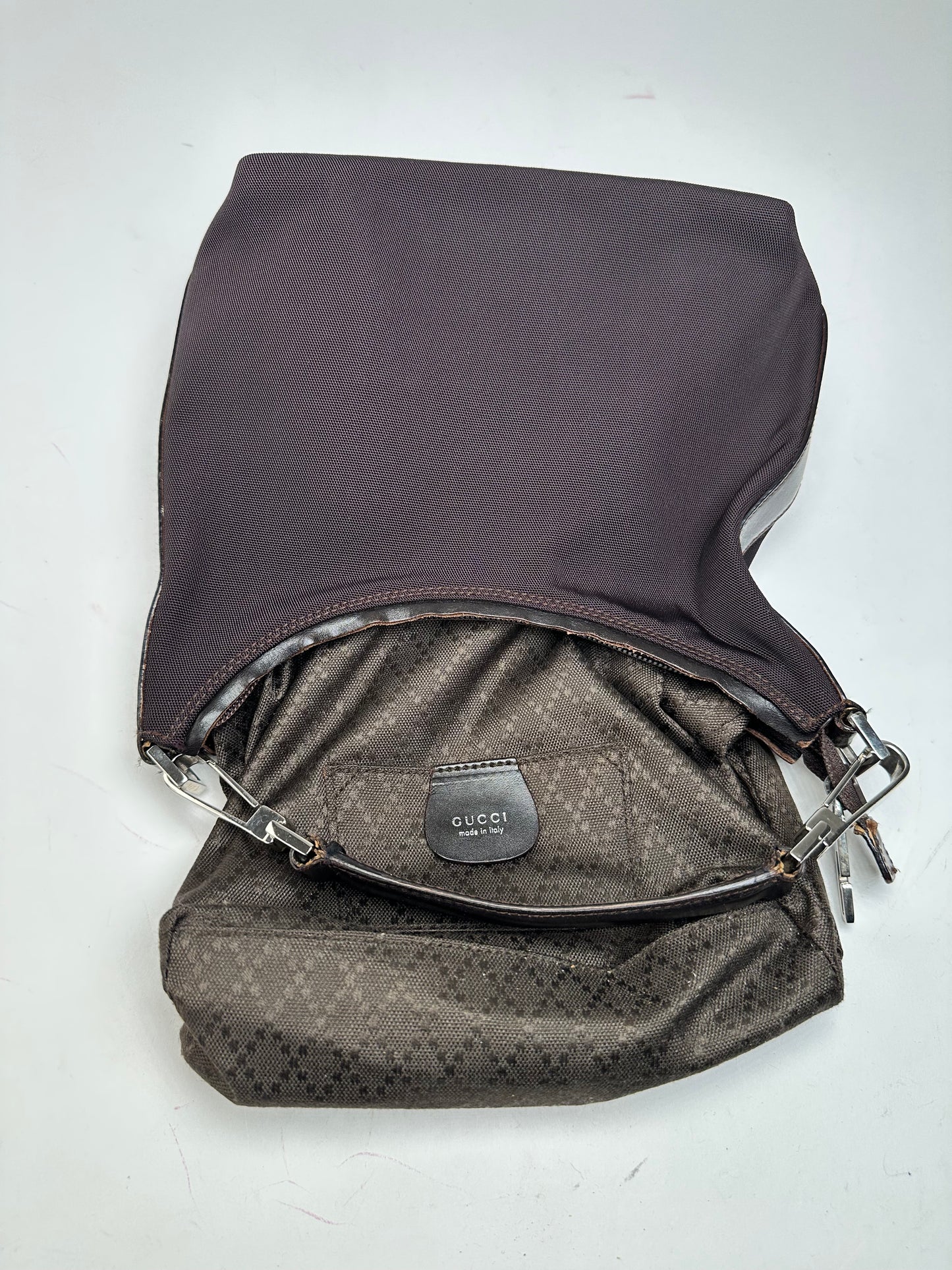 Vintage Gucci Hobo Bag Dark Brown / Black