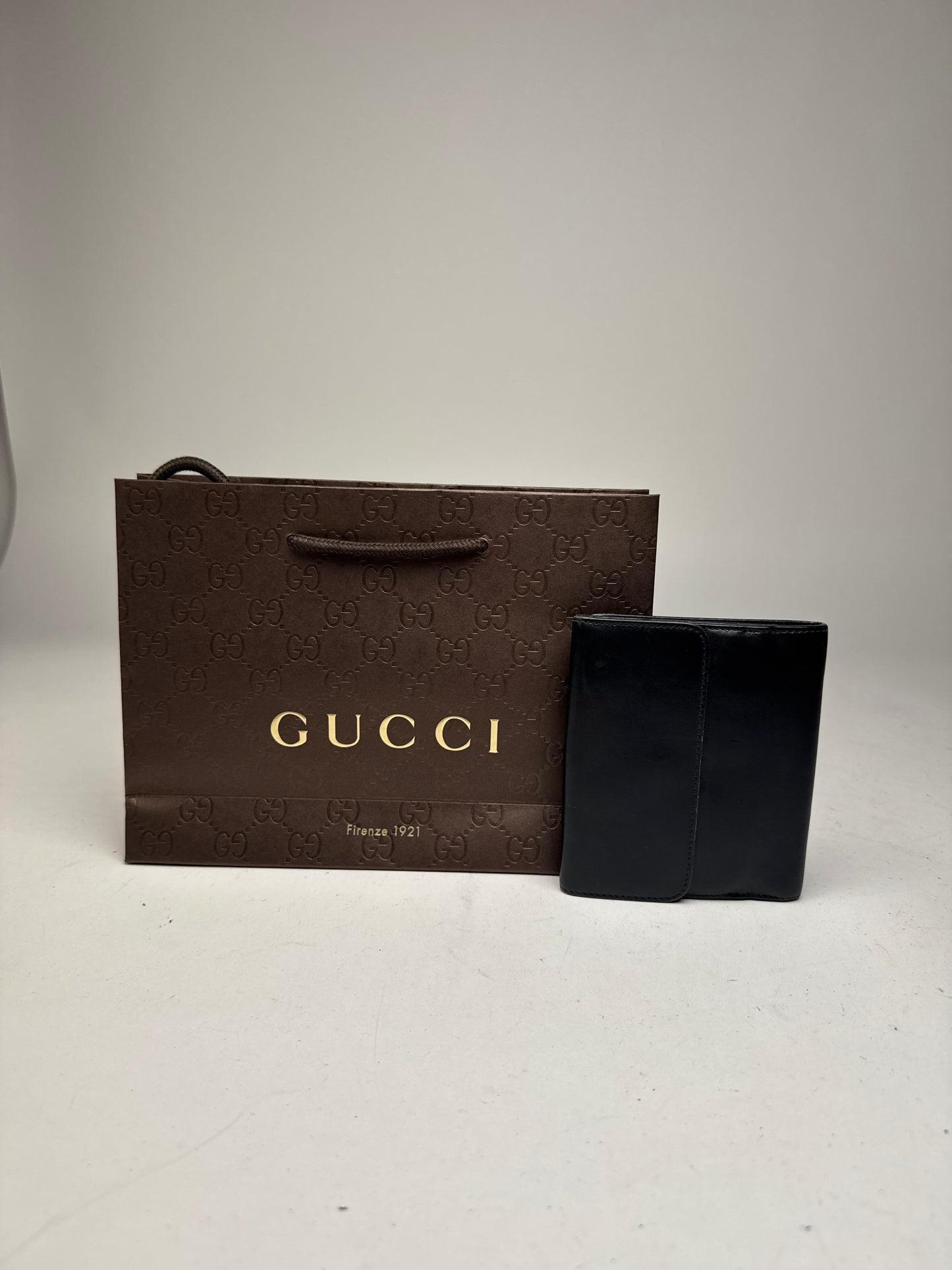 Vintage Gucci Leather Wallet Black