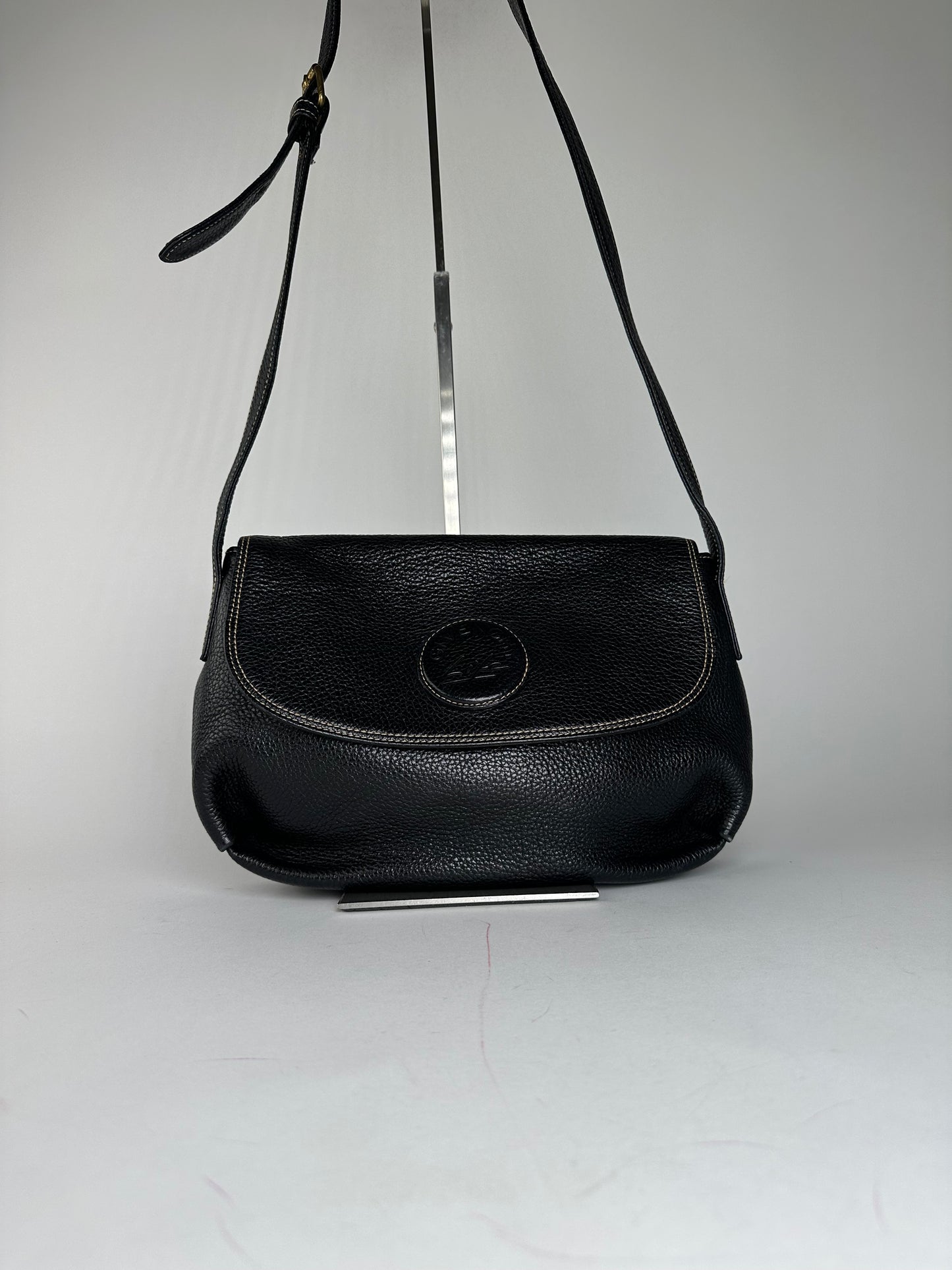 Vintage Givenchy Leather Shoulder / Crossbody Bag Black