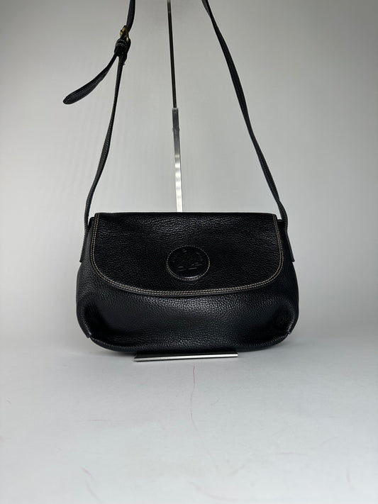 Vintage Givenchy Leather Shoulder / Crossbody Bag Black