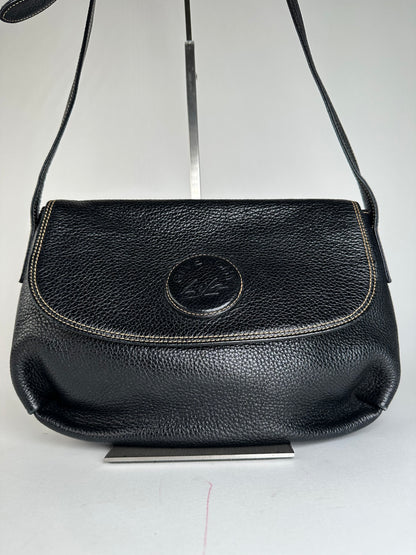 Vintage Givenchy Leather Shoulder / Crossbody Bag Black