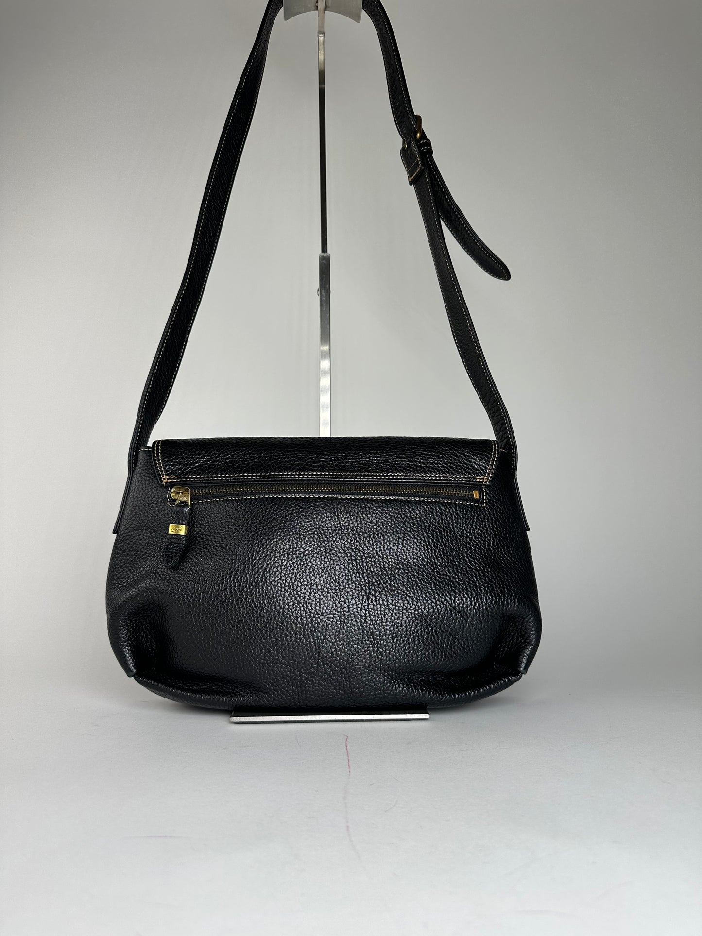 Vintage Givenchy Leather Shoulder / Crossbody Bag Black
