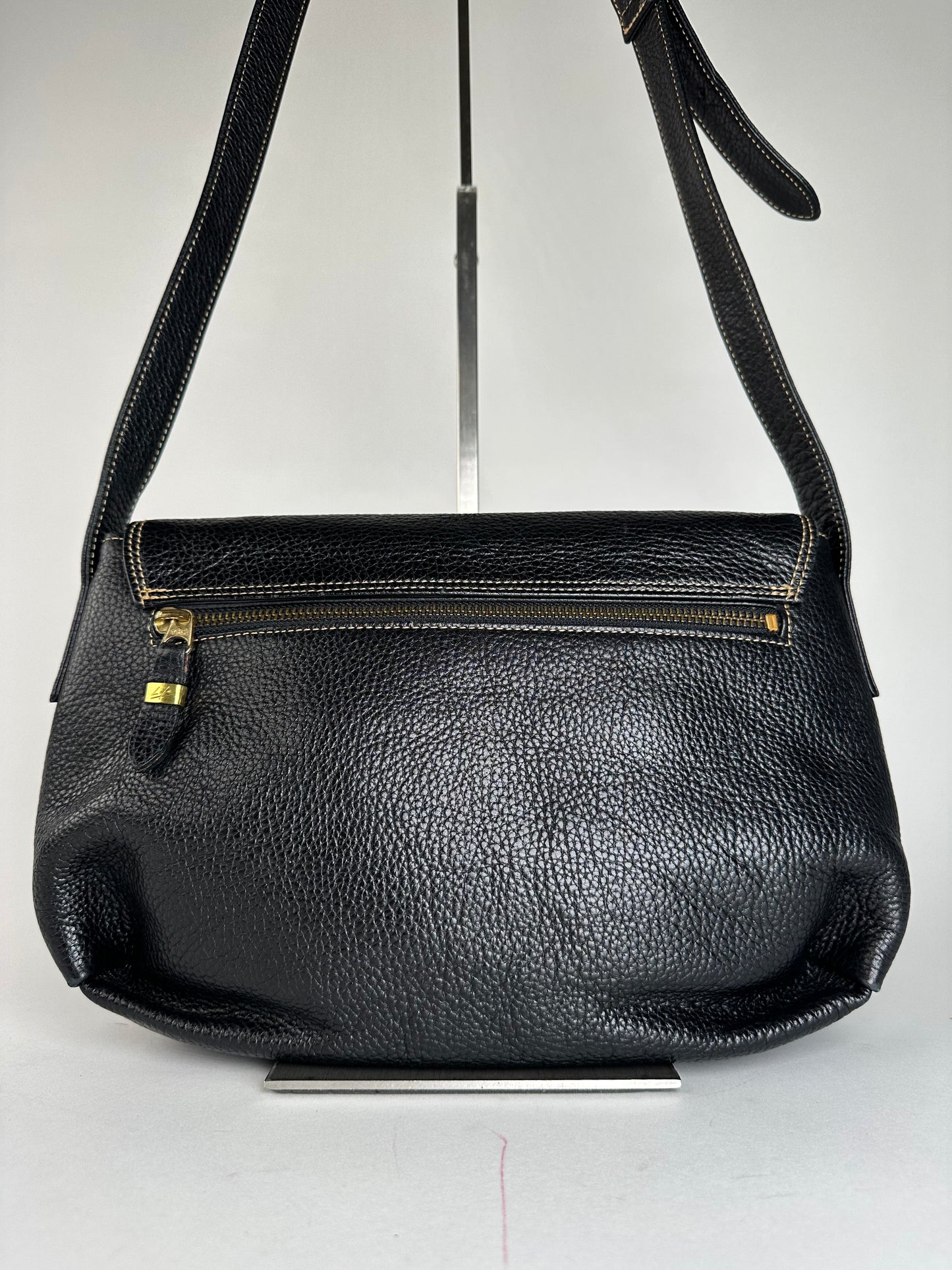 Vintage Givenchy Leather Shoulder / Crossbody Bag Black