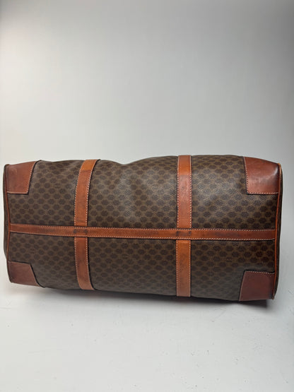 Sac Boston vintage en cuir Celine Paris Triomphe monogramme marron