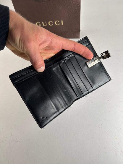 Vintage Gucci Leather Wallet Black