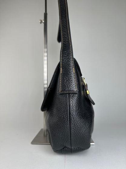 Vintage Givenchy Leather Shoulder / Crossbody Bag Black