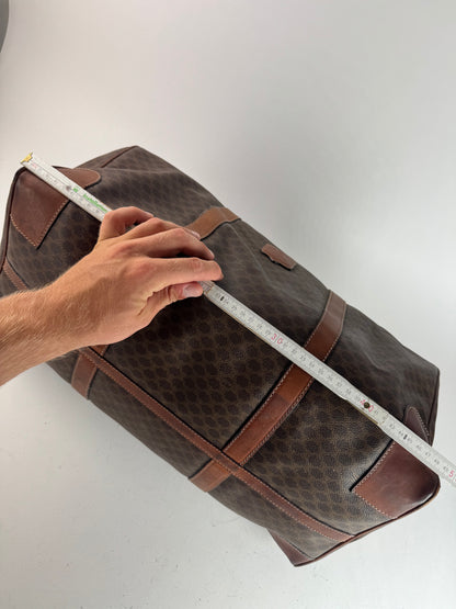 Sac Boston vintage en cuir Celine Paris Triomphe monogramme marron