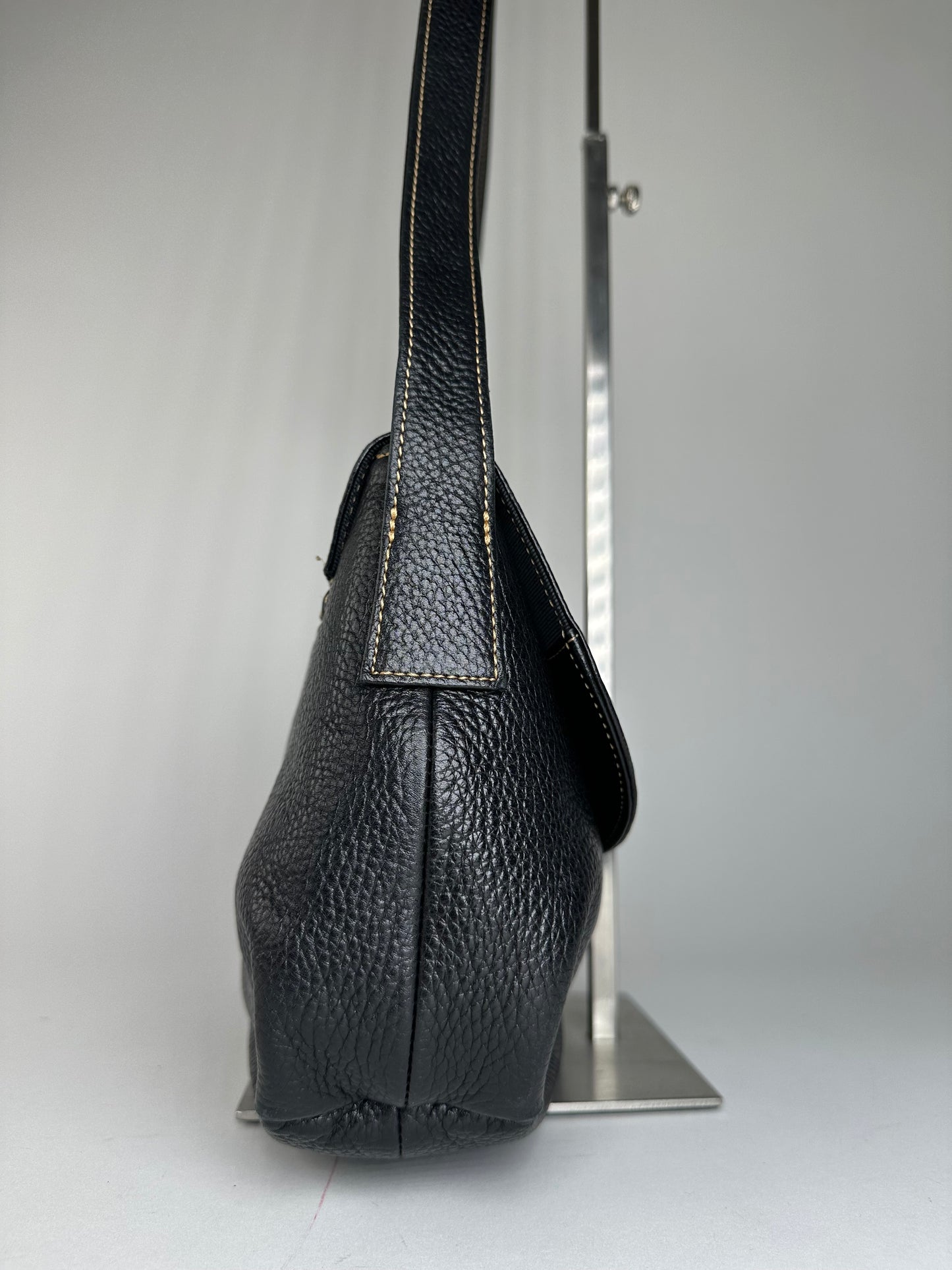 Vintage Givenchy Leather Shoulder / Crossbody Bag Black