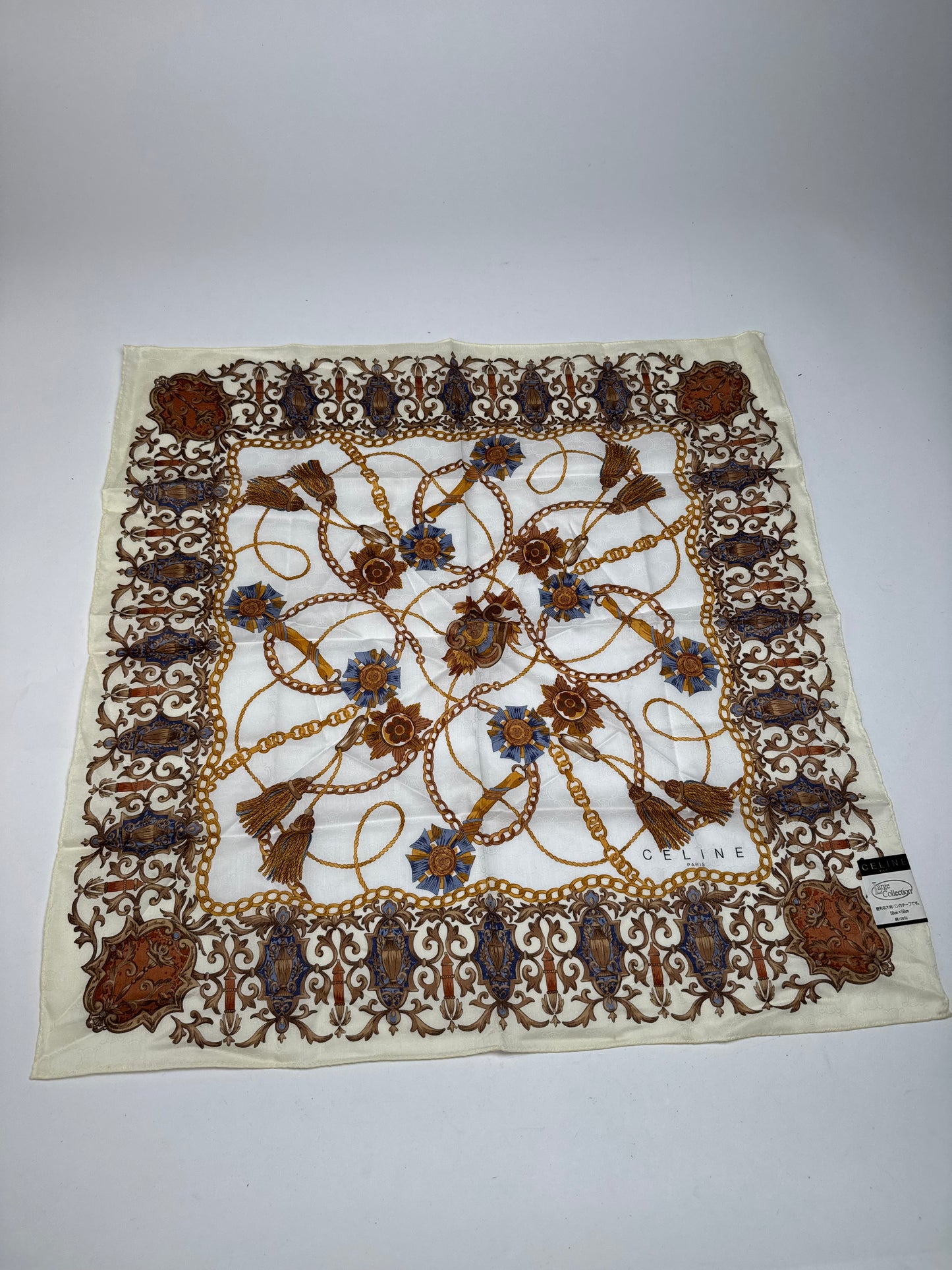 Vintage Celine Paris Silk Cloth