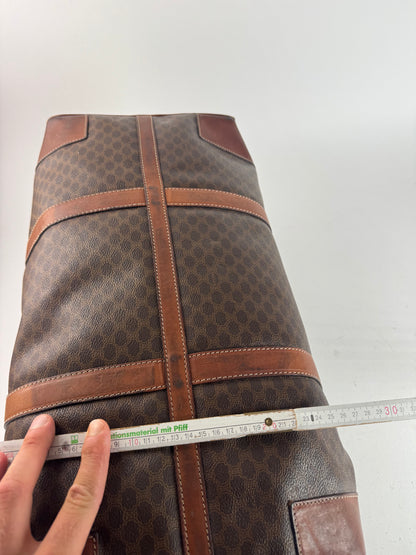 Sac Boston vintage en cuir Celine Paris Triomphe monogramme marron