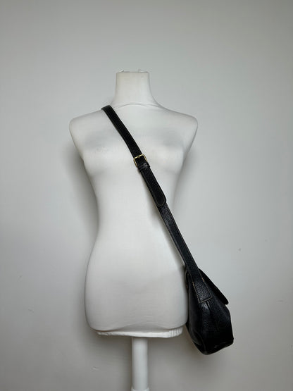 Vintage Givenchy Leather Shoulder / Crossbody Bag Black