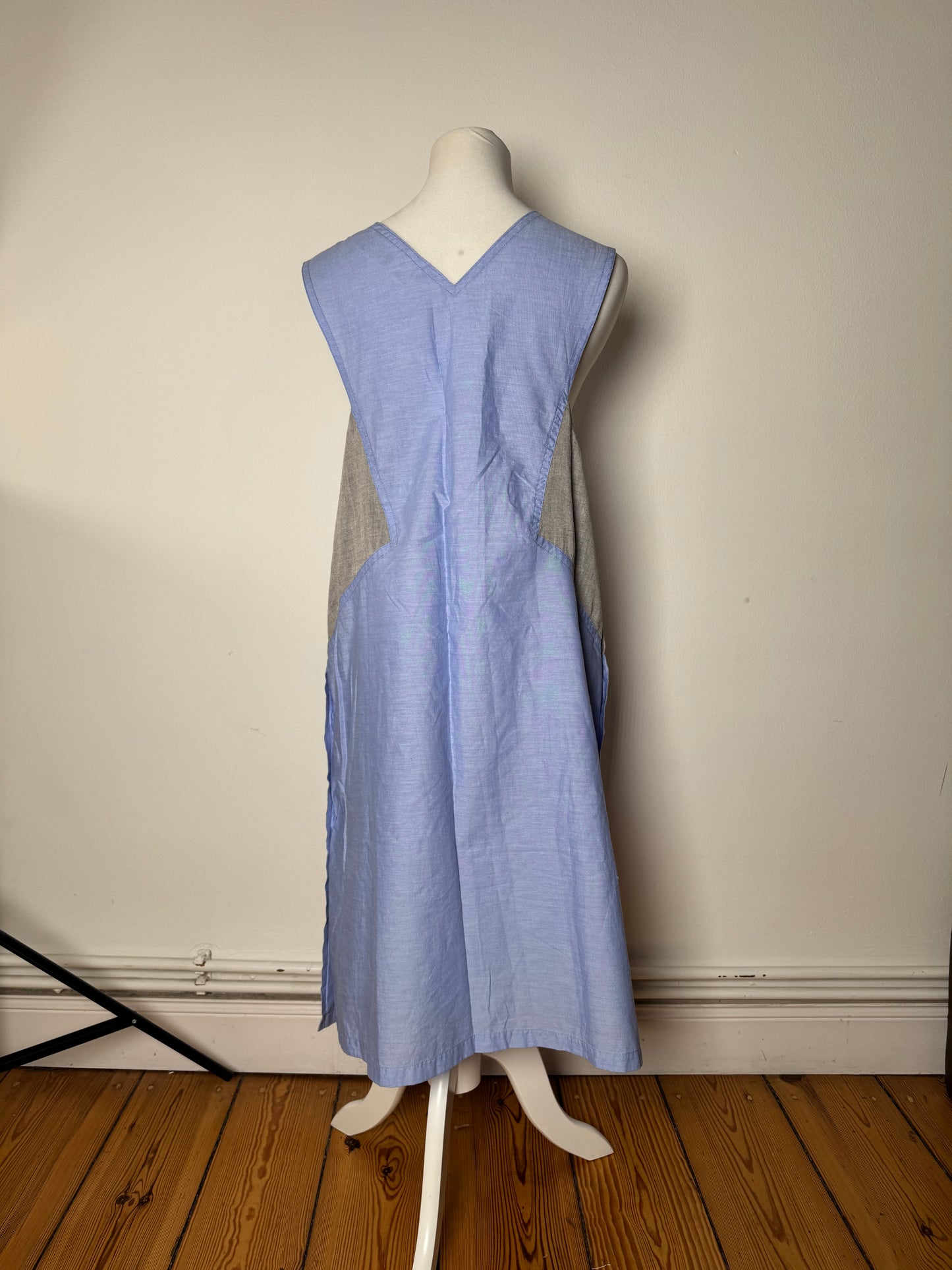 Vintage Yves Saint Laurent Canvas Dress Blue Grey 38/M
