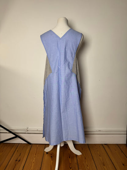 Vintage Yves Saint Laurent Canvas Dress Blue Grey 38/M