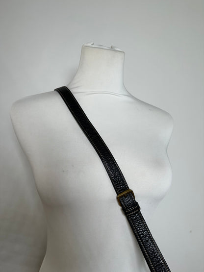 Vintage Givenchy Leather Shoulder / Crossbody Bag Black